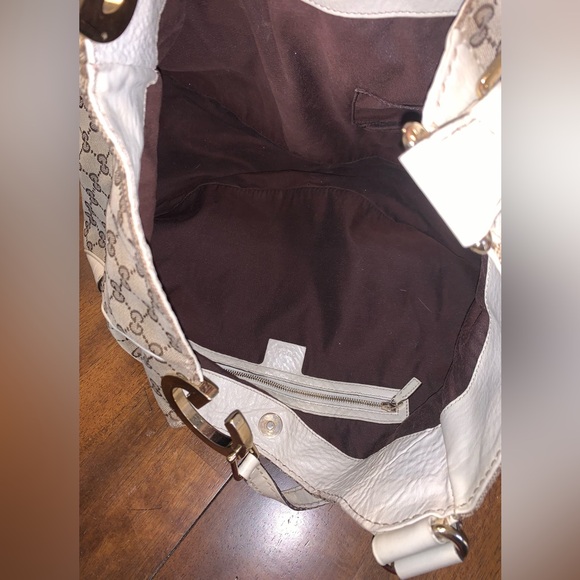 Authentic Gucci GG Canvas Charlotte Tote Off White/Beige/Brown - Picture 6 of 17